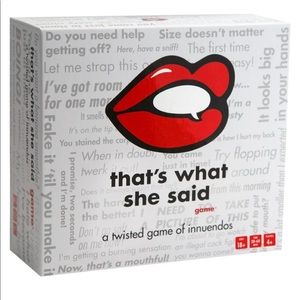 That’s what she said card game
